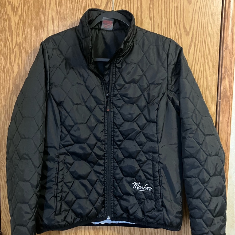 Marker‎ Black Light Hexagon Quilted Zip Up Jacket Women’s Medium